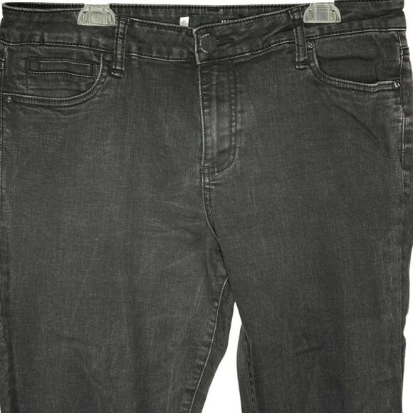 Kut from the Kloth Diana Mid Rise Relaxed Fit Skinny Jeans - Black - 14 - Picture 4 of 11
